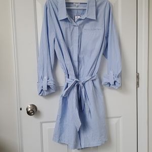 Crown & Ivy Women's Long Sleeve Button Up Romper